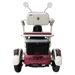 Triciclu electric Samus Kentucky-3R1-10T1000-60V20-Beige-Burgundy, Putere 1000 W, Autonomie 60 Km, viteza maxima de 25 km/h, conform reglementarilor UE, fara permis