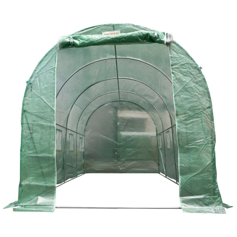 Solariu/Sera 400 x 200 x 200 cm RURIS 400, suprafata 8 mp, 8 ferestre cu plasa insecte, usa rulanta cu fermoar, dimensiune 400 x 200 x 200 cm, structura din teava galvanizata 19 mm