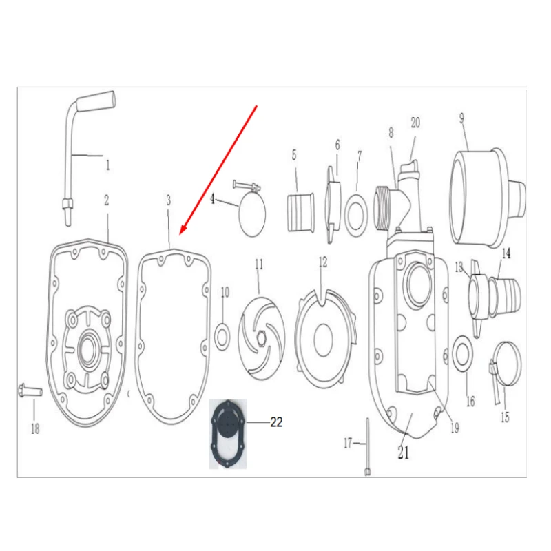 Garnitura motopompa RURIS MP40