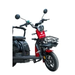 Triciclu electric persoane BLADE VIVA 14, 500W, 60V 20Ah, autonomie 50 km, viteza maxima de 25 km/h, conform reglementarilor UE, fara permis, Rosu-Negru