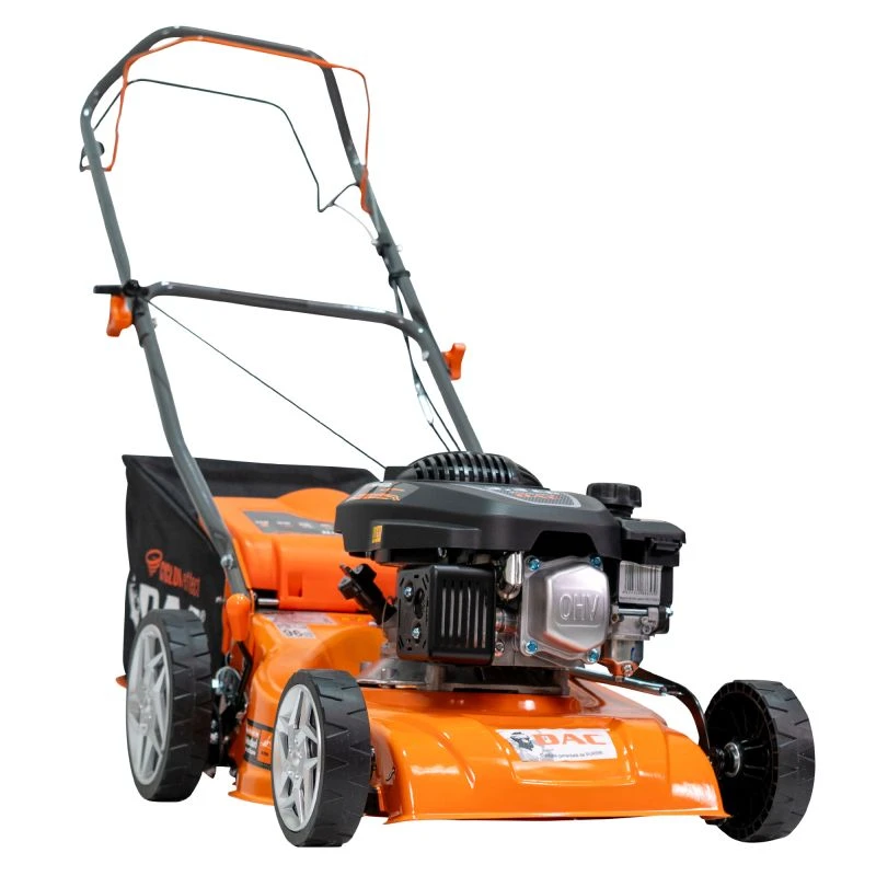Masina de tuns gazon/iarba autopropulsata pe benzina Ruris Dac 110XLS, putere 3.3 CP, 131 CC, 4 timpi, 40 cm latime lucru, 5 trepte de taiere, inaltime taiere 25 - 65 mm, sac colector 45 L