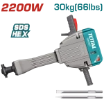 Ciocan demolator TOTAL TH220502, 2200 W, 75 J, mandrina HEX, 30 kg