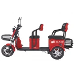 Triciclu electric Blade TRIP X2 2000 W, autonomie pana la 70 km, baterie plumb- acid 72 V 20 Ah, viteza maxima de 25 km/h, conform reglementarilor UE, fara permis, Rosu-Negru