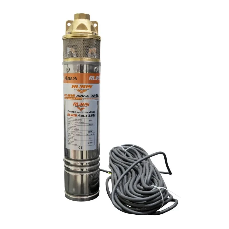 Pompa submersibila apa curata Ruris Aqua 320, 800 W, 2600 L/h, H max 65 m