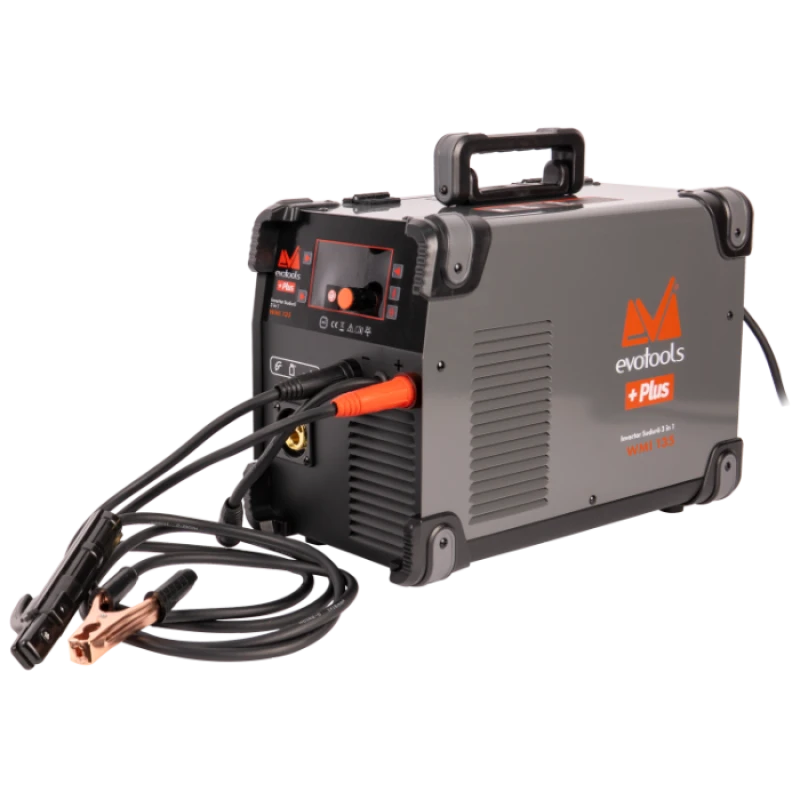 Invertor Sudura 3 in 1 cu Afisaj LED WMI135 EvoTools + Plus, Sudura MMA, MIG/MAG (Gas/No Gas), TIG Lift