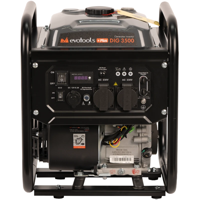 Generator de curent Invertor 3500W, silentios, 4 timpi, 3 ani garantie, Evotools Plus